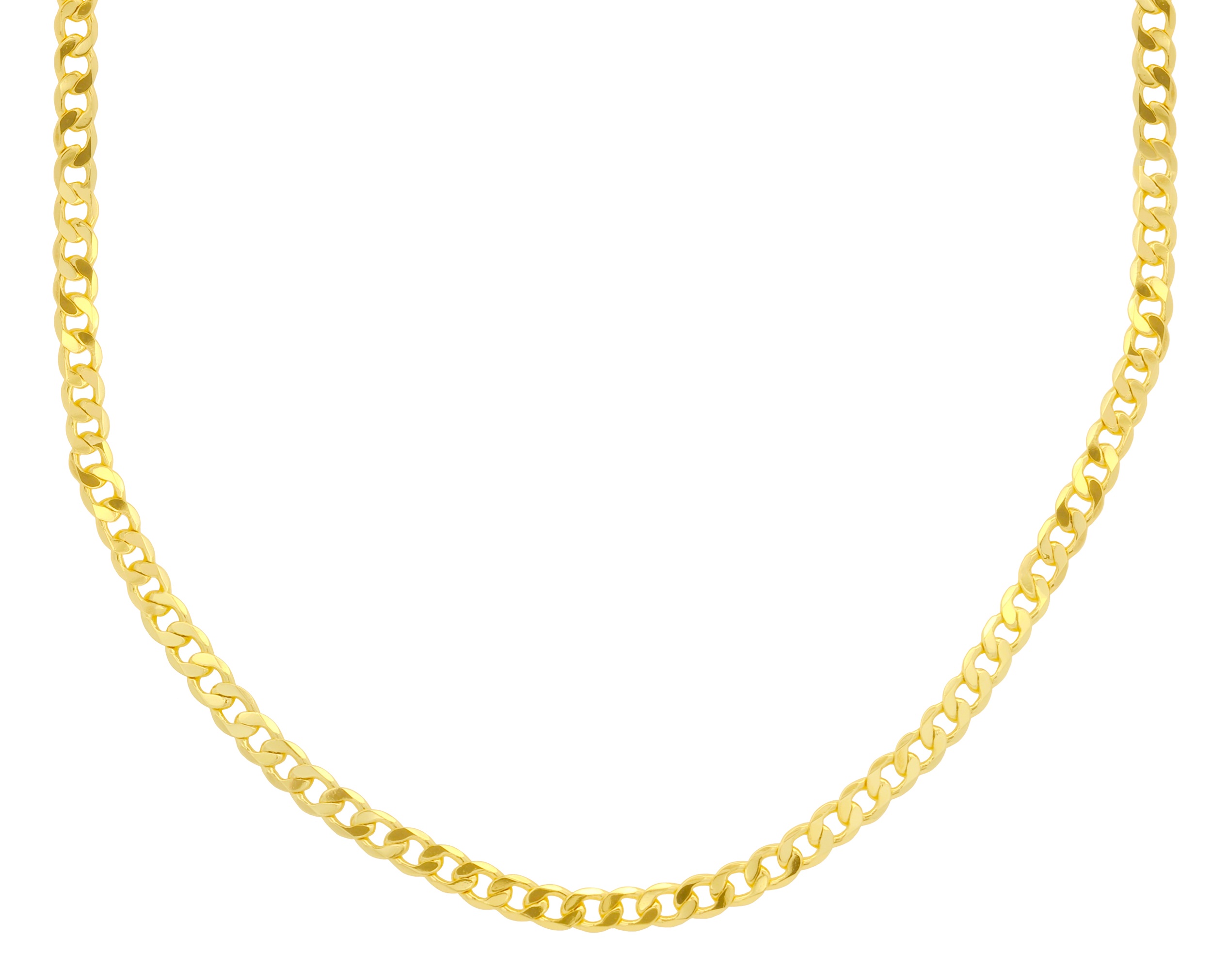 Foto 1 | Cadena Barbada 4mmx 60cm Chapa De Oro 18k Ch138