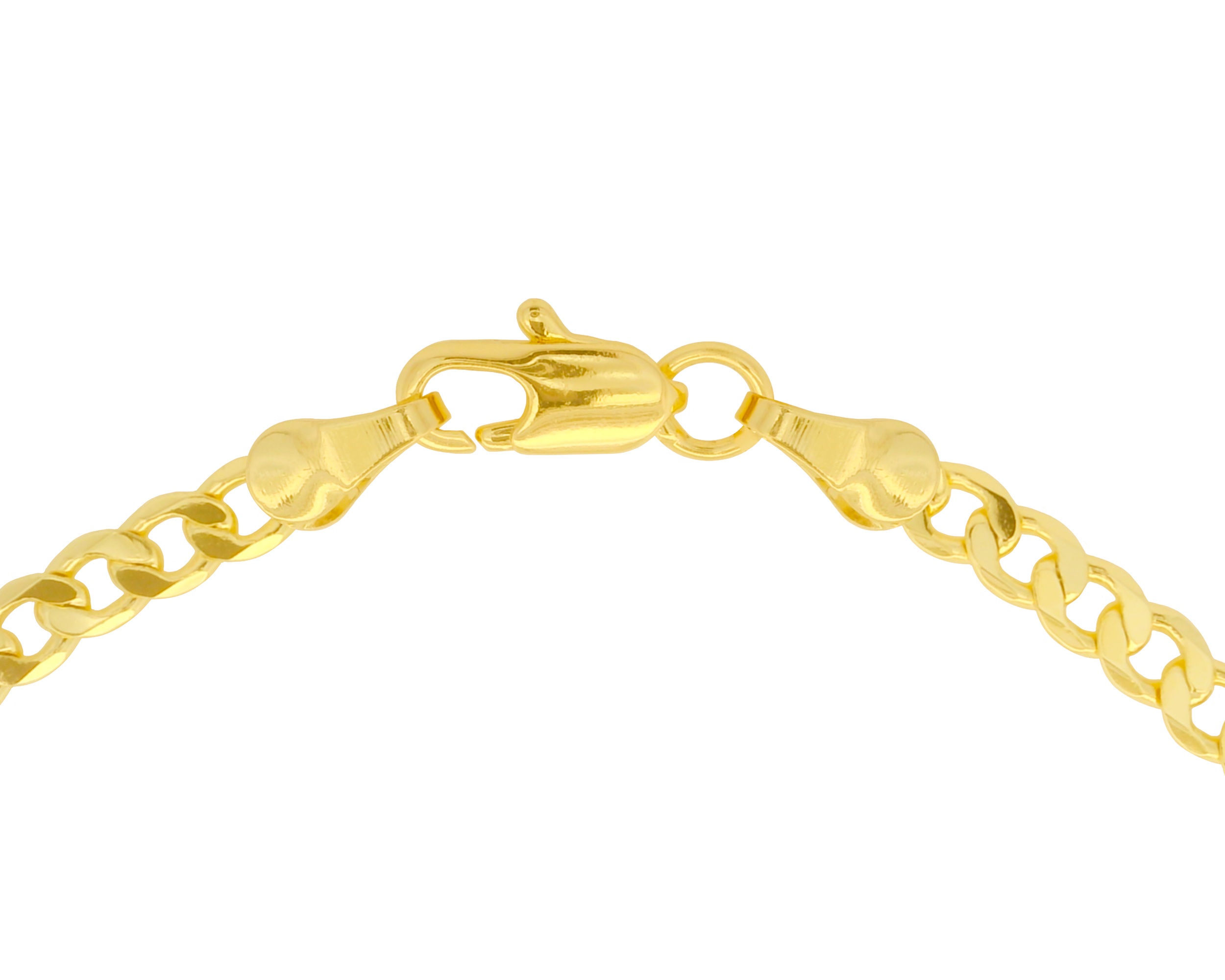 Foto 3 pulgar | Cadena Barbada 4mmx 60cm Chapa De Oro 18k Ch138