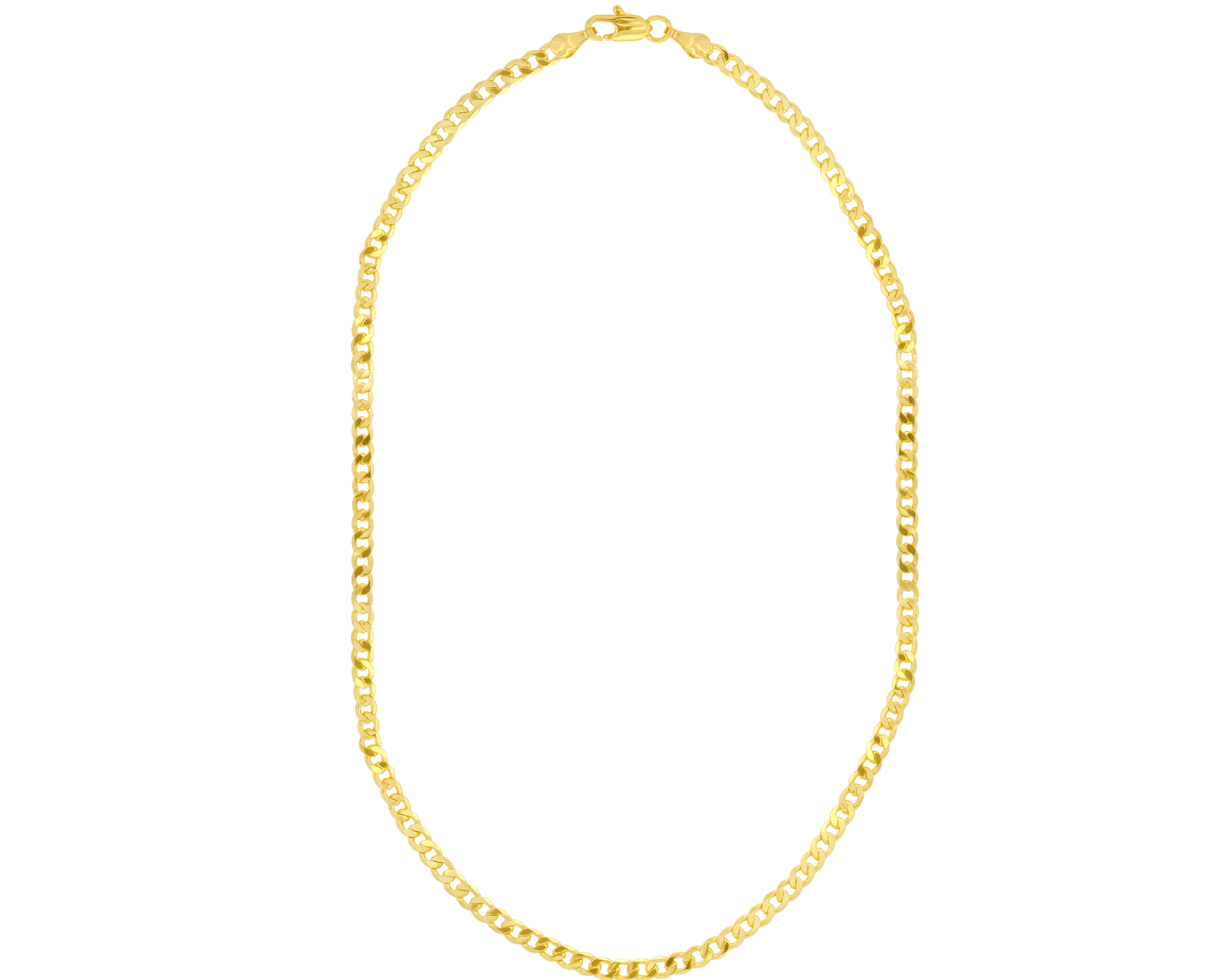 Foto 4 pulgar | Cadena Barbada 4mmx 60cm Chapa De Oro 18k Ch138