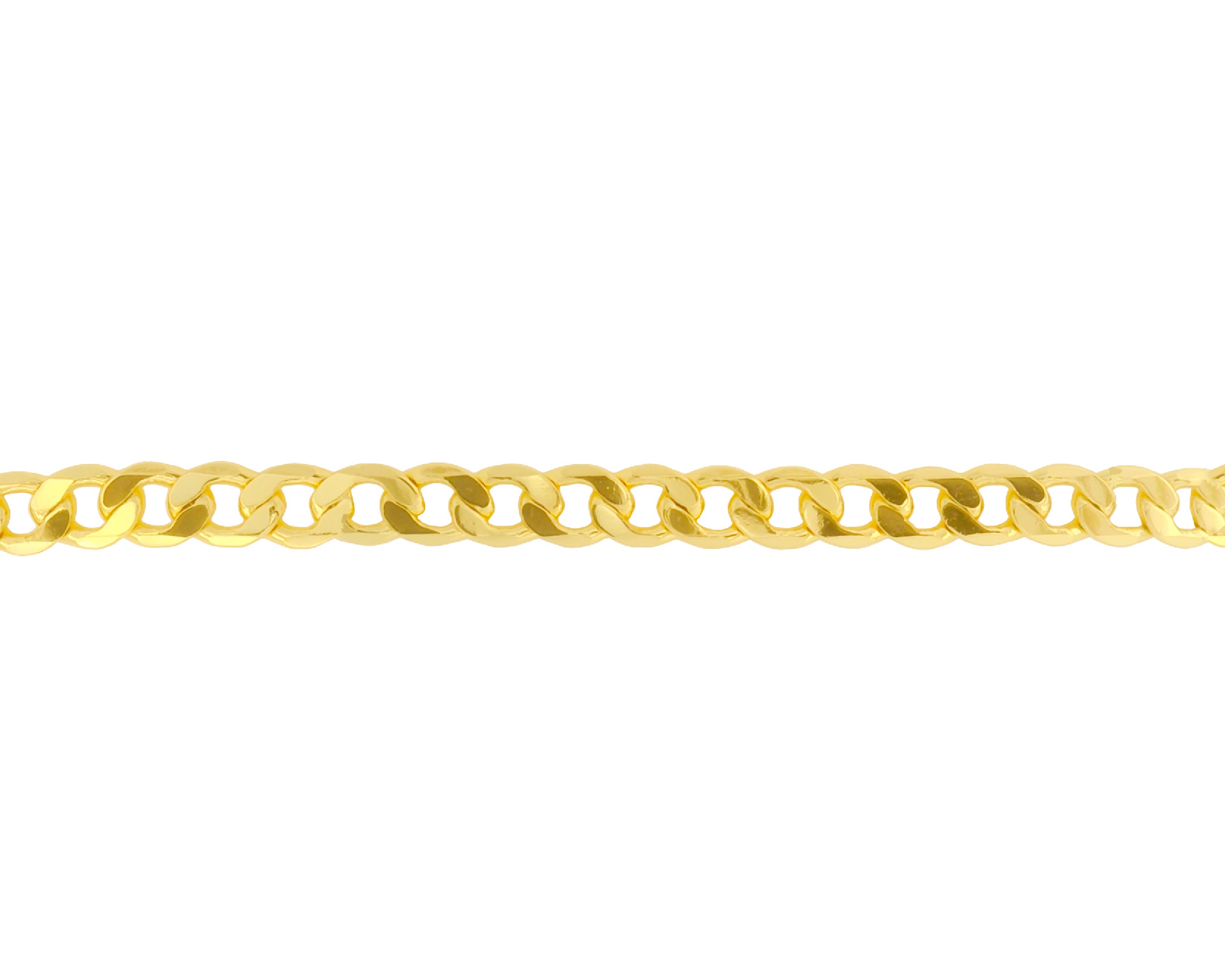 Foto 5 pulgar | Cadena Barbada 4mmx 60cm Chapa De Oro 18k Ch138
