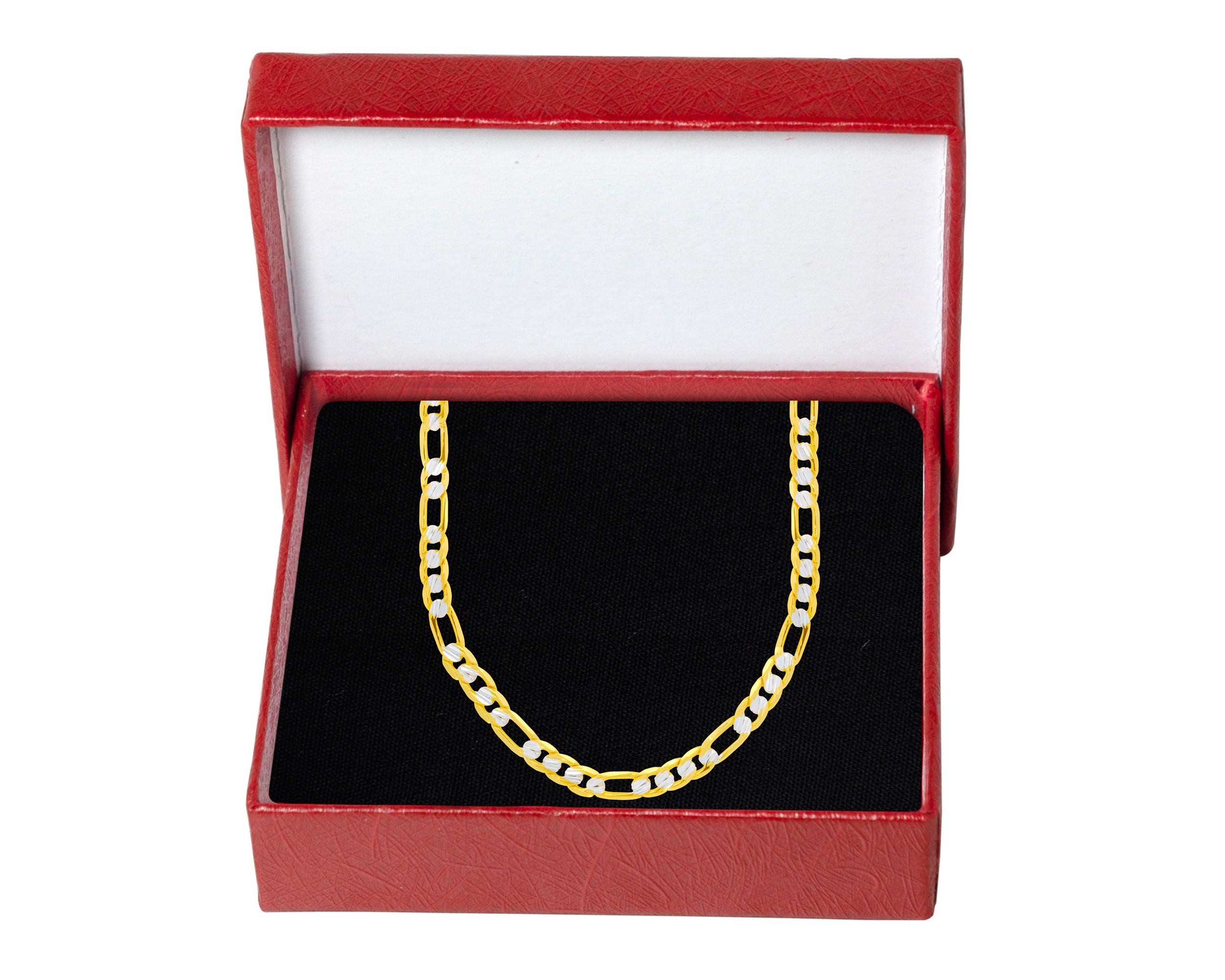 Foto 5 | Cadena 3x1 Fígaro Bicolor 3x1 6mm X 60cm Chapa De Oro 18k Ch140