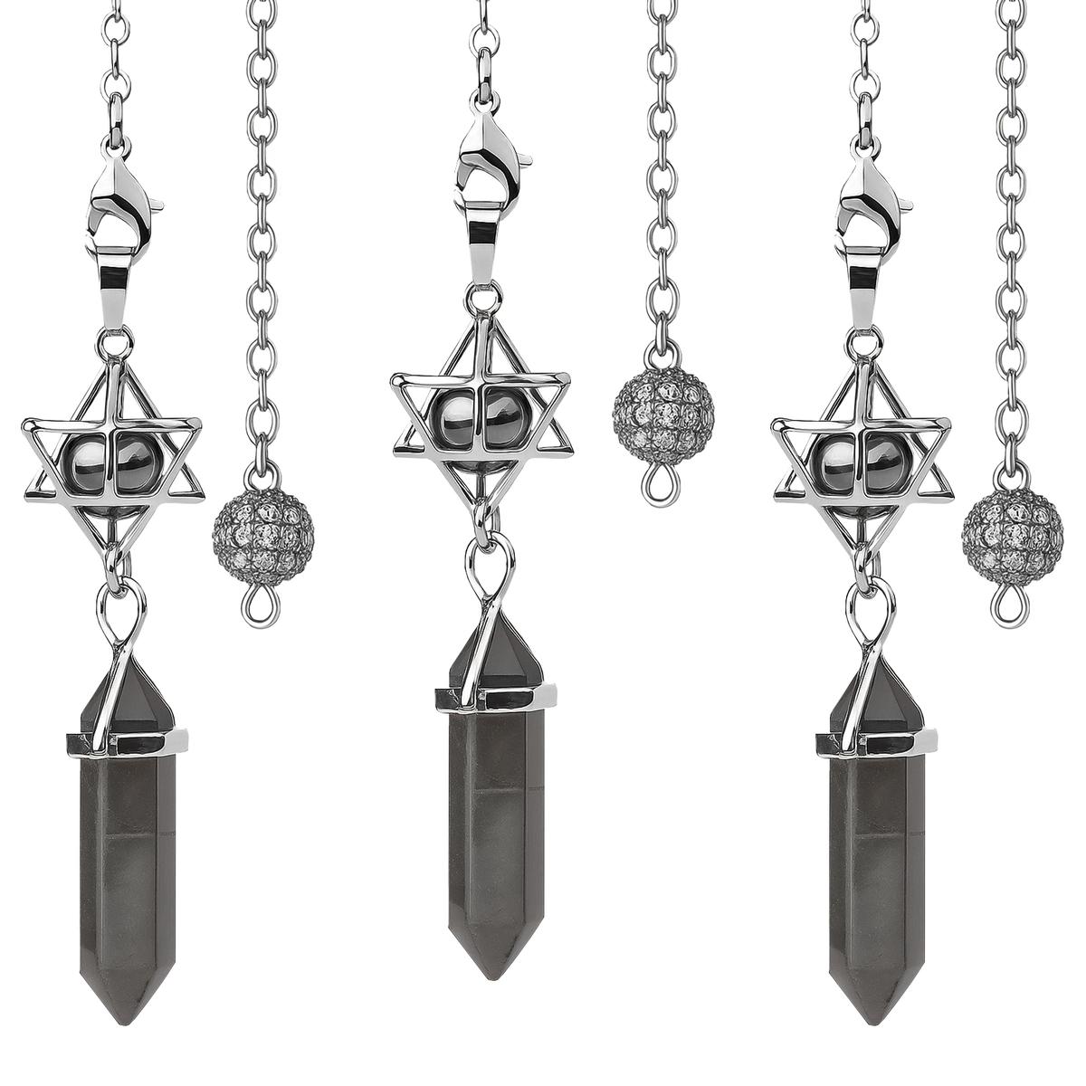 Foto 1 | Péndulo Con Piedra Hematite Ventdepot Mxhql-003 3 Piezas Negro