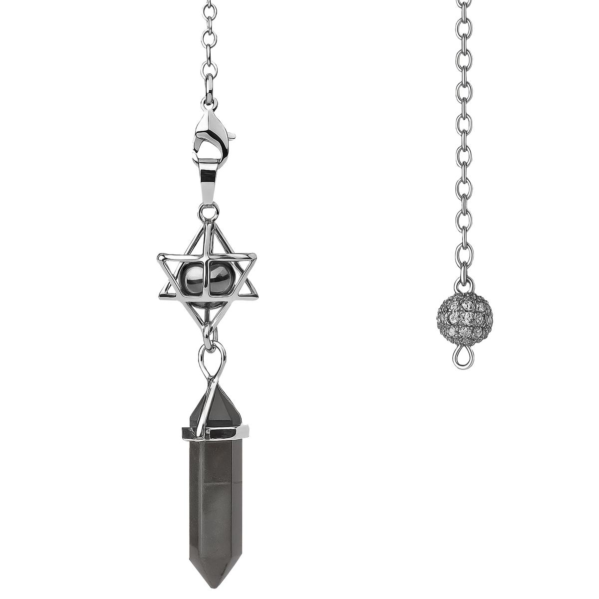 Foto 4 pulgar | Péndulo Con Piedra Hematite Ventdepot Mxhql-003 3 Piezas Negro