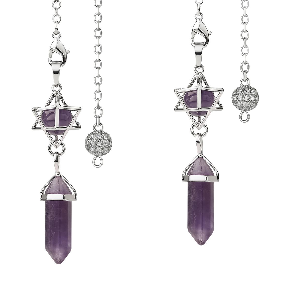 Foto 1 | Cristal Sanador Amatista Ventdepot Mxhul-002 2 Piezas Morado