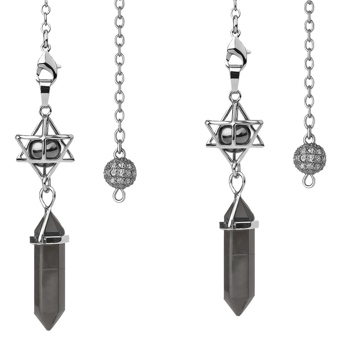 Foto 1 | Péndulo De Hematite Natural Ventdepot Mxhql-002 2 Piezas Negro