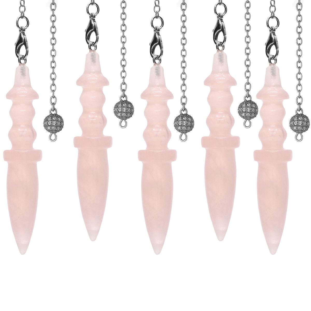Péndulo Amor Propio Cuarzo Ventdepot Mxahx-005 5 Piezas Rosa