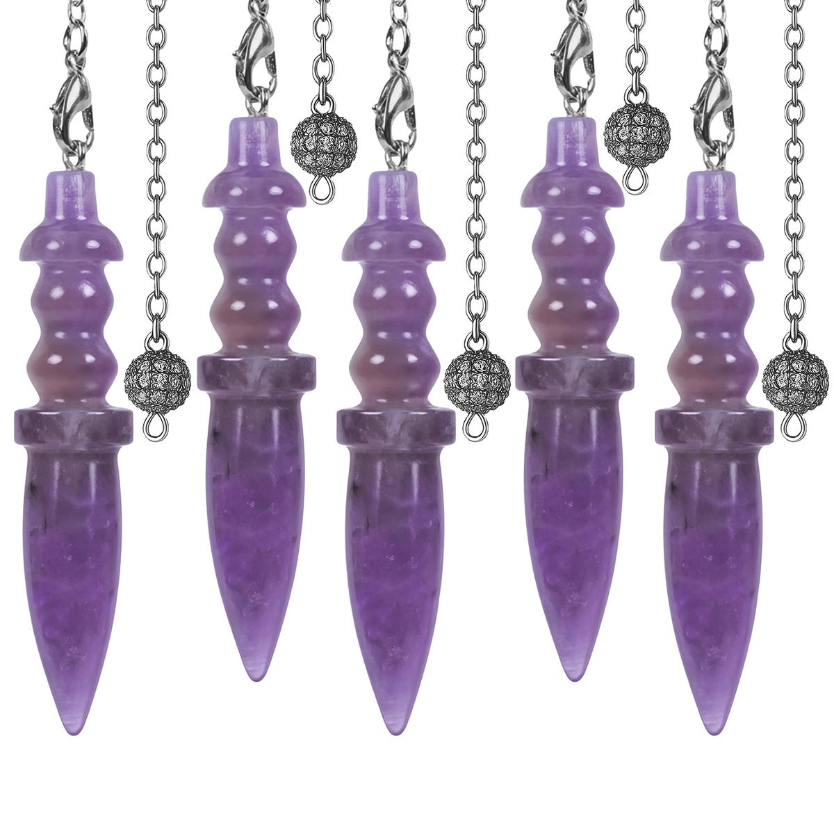 Foto 2 pulgar | Péndulo Obelisco Místico Ventdepot Mxabj-005 5 Piezas Morado