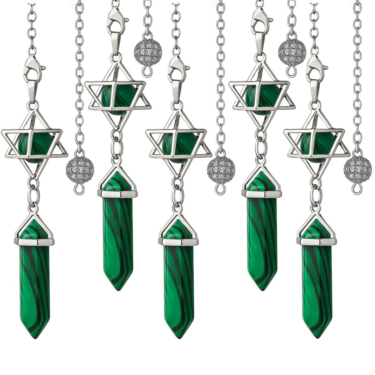 Foto 3 pulgar | Malaquita Colgante Péndulo Ventdepot Mxhhi-005 5 Piezas Verde Con Negro