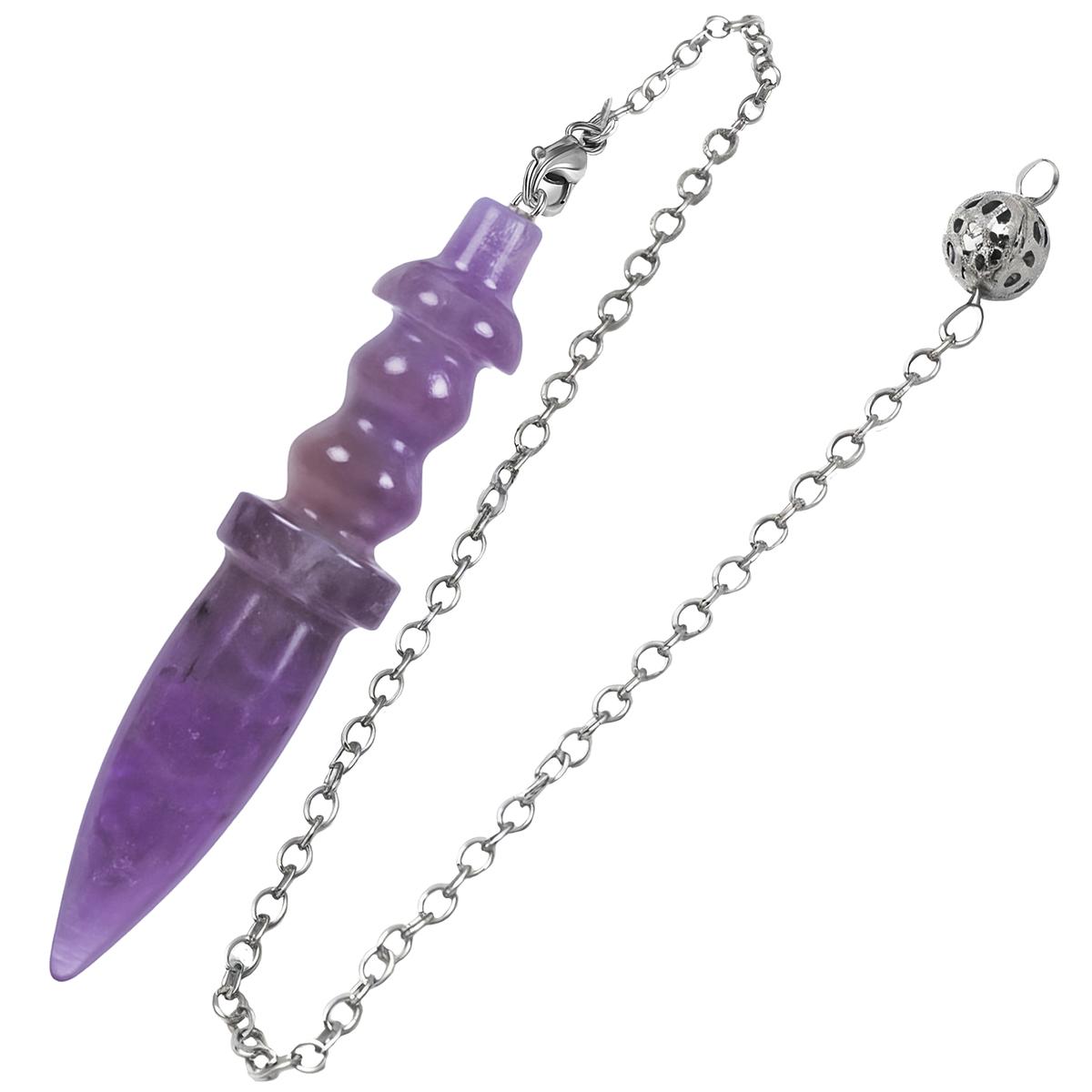 Foto 2 pulgar | Péndulo Obelisco Amatista Ventdepot Mxabj-001 1 Pieza Morado