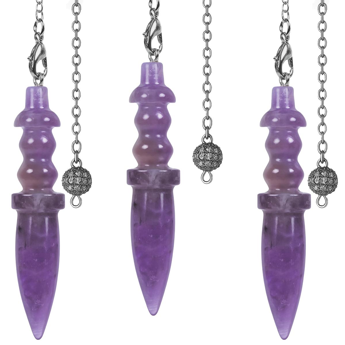 Foto 2 pulgar | Péndulo Amatista Chakra Ventdepot Mxabj-003 3 Piezas Morado