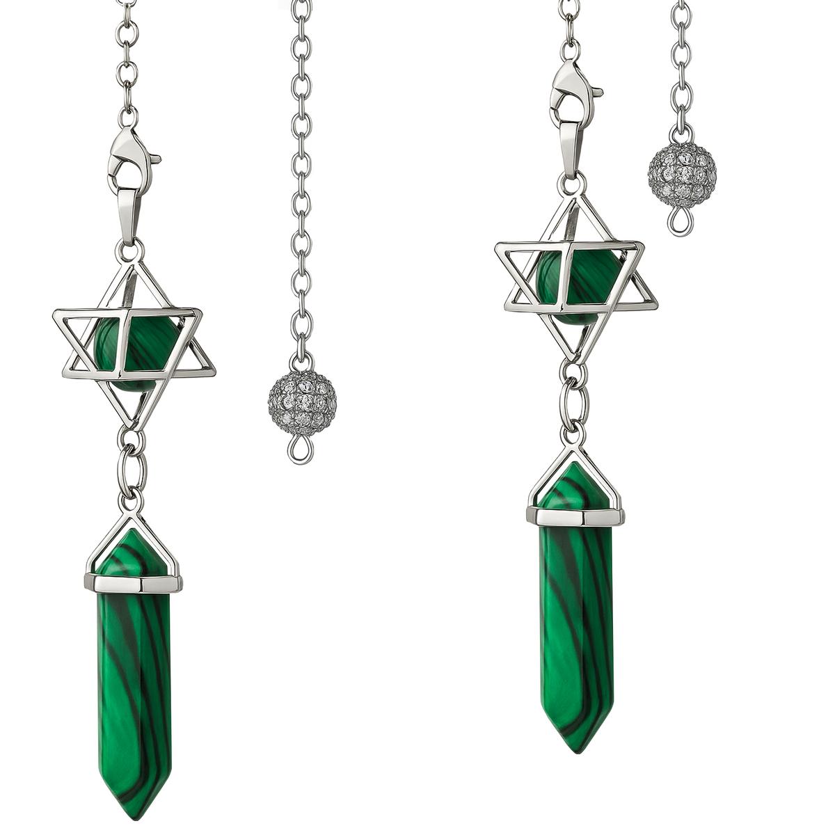 Foto 1 | Cuarzo Verde Péndulo Reiki Ventdepot Mxhhi-002 2 Piezas Verde Con Negro