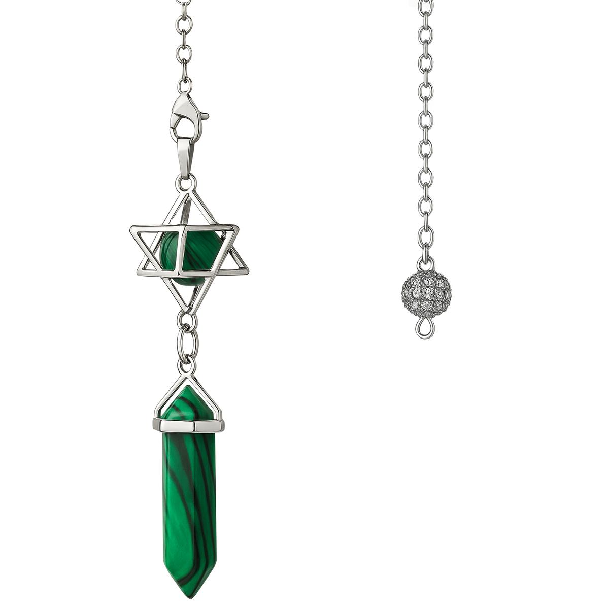 Foto 4 pulgar | Cuarzo Verde Péndulo Reiki Ventdepot Mxhhi-002 2 Piezas Verde Con Negro