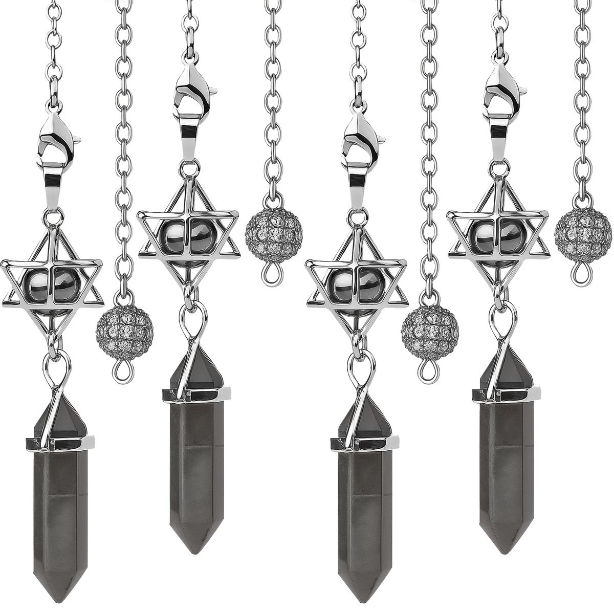 Foto 2 | Péndulo Hematite Para Reiki Ventdepot Mxhql-004 4 Piezas Negro