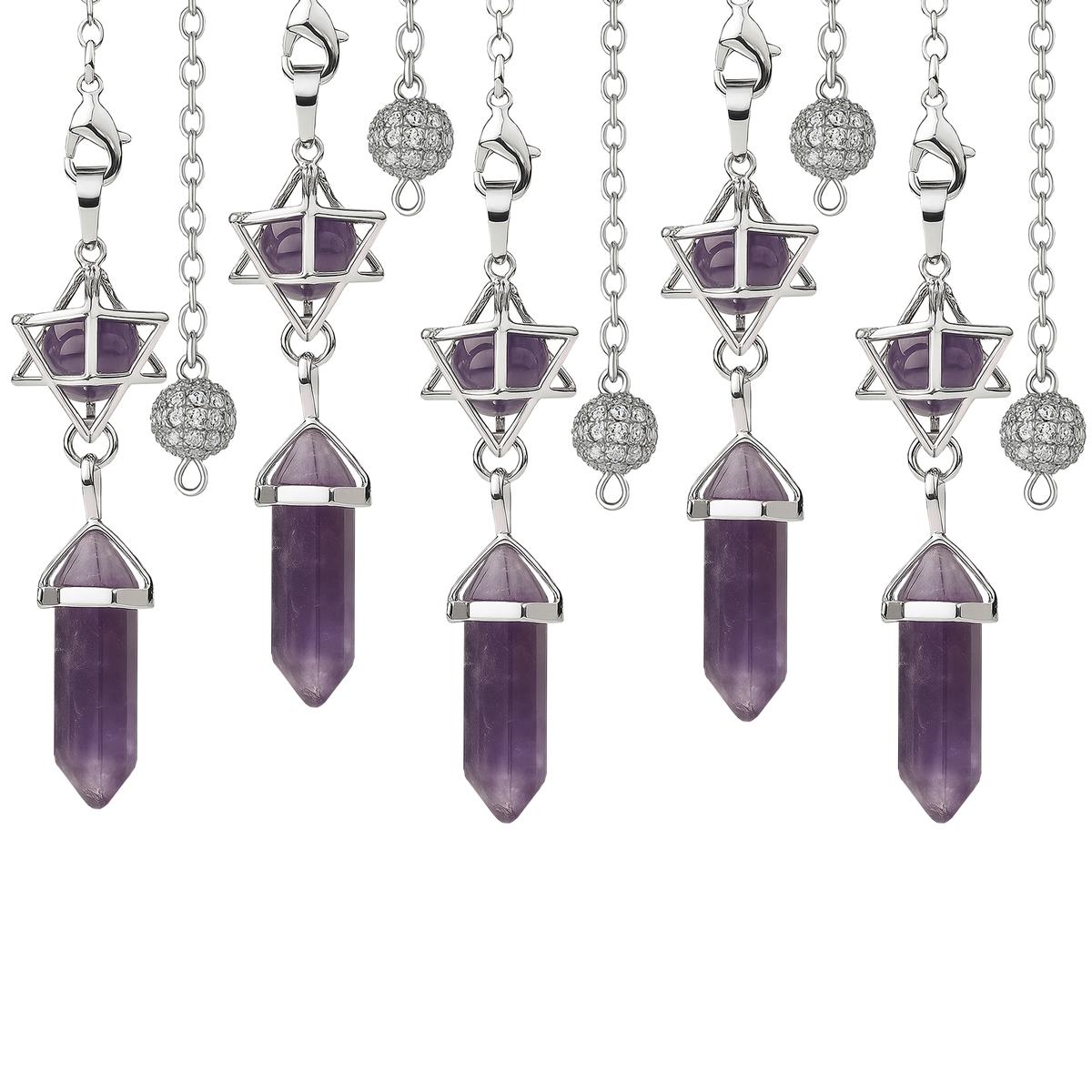 Foto 2 pulgar | Péndulo Mágico De Amatista Ventdepot Mxhul-005 5 Piezas Morado