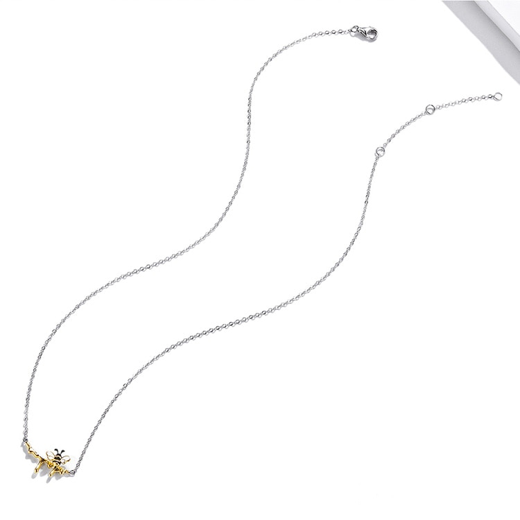 Foto 5 | Collar Chulada  Miel Y Abeja De Plata .925 Con Chapa De Platino Que Lo Hace Resistente Al Agua Y Químicos