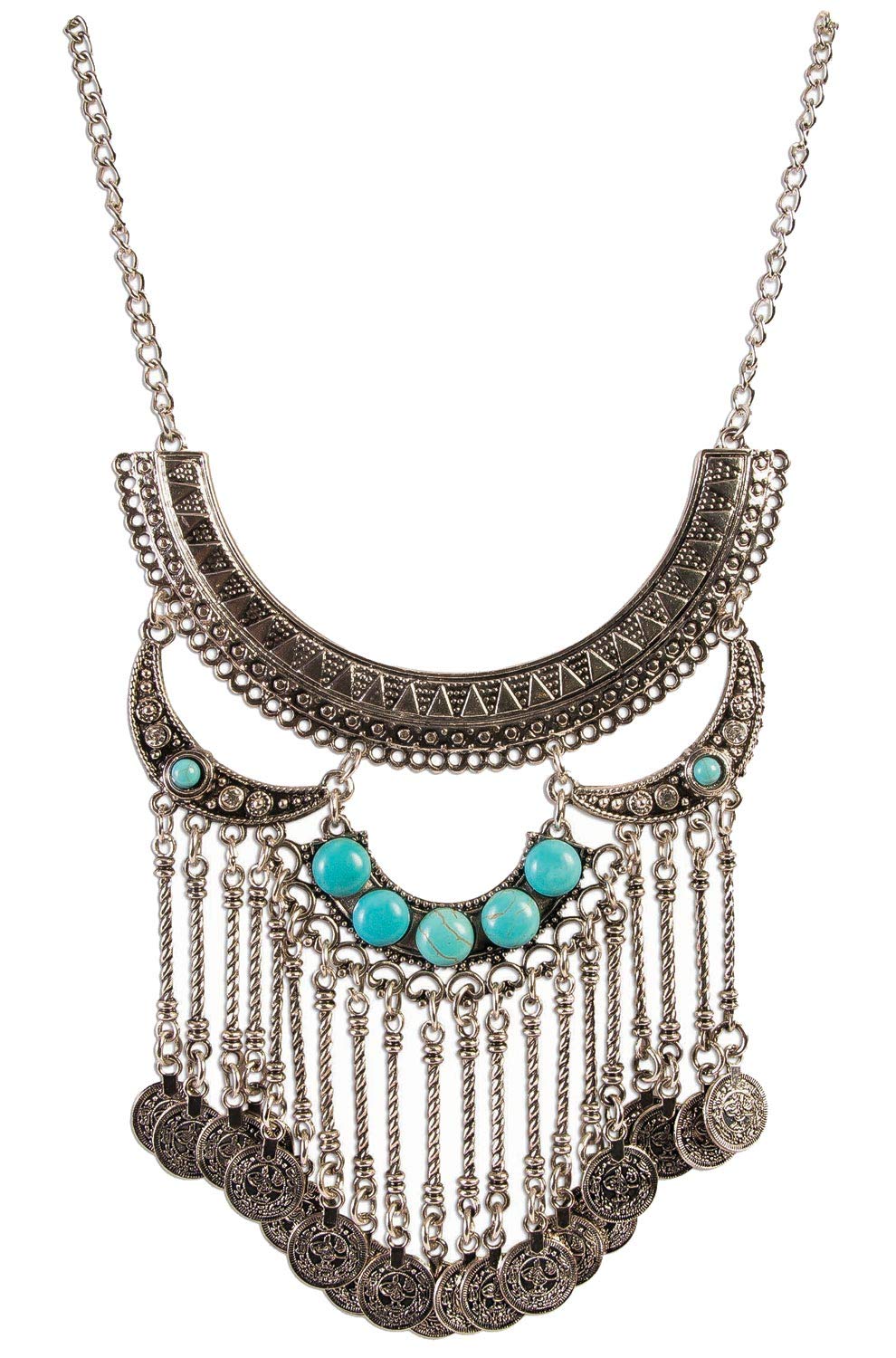 Foto 1 | Collar Forum Novelties Western Para Mujer  Color Plateado Y Turquesa - Venta Internacional.