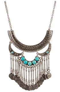 Foto 1 | Collar Forum Novelties Western Para Mujer Color Plateado Y Turquesa - Venta Internacional.