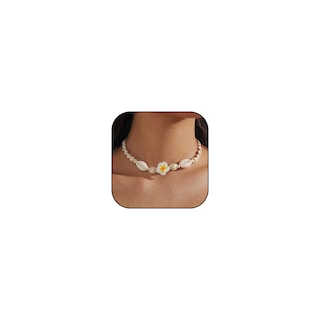 Foto 1 | Collar Huasai Shell Para Mujer Con Forma De Estrella De Mar En Capas Concha Blanca - Venta Internacional.