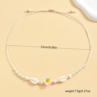 Foto 6 | Collar Huasai Shell Para Mujer Con Forma De Estrella De Mar En Capas Concha Blanca - Venta Internacional.