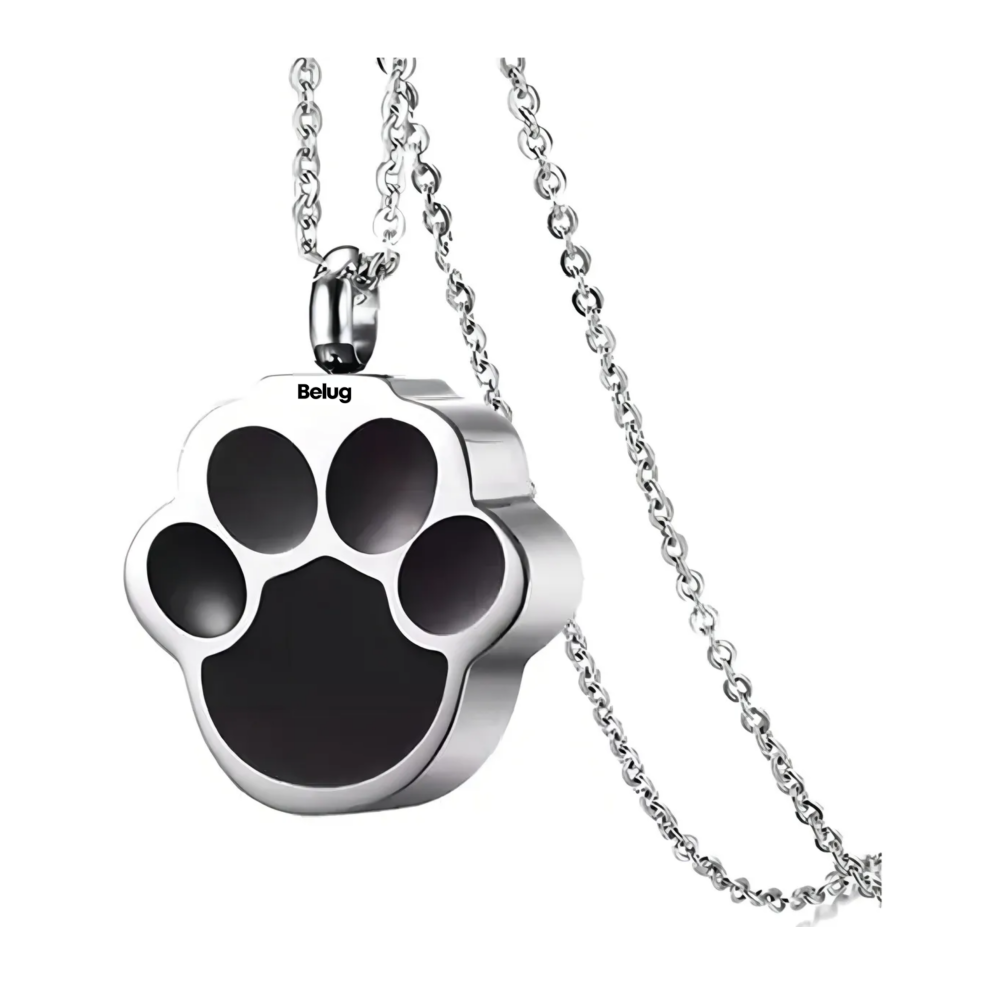 Foto 2 pulgar | Collar Cortes Urna Relicario Cenizas Belug  Plata Negro
