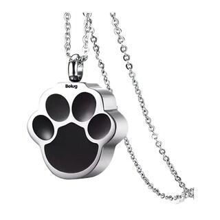 Foto 1 | Collar Cortes Urna Relicario Cenizas Belug Plata Negro