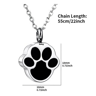 Foto 2 | Collar Cortes Urna Relicario Cenizas Belug Plata Negro