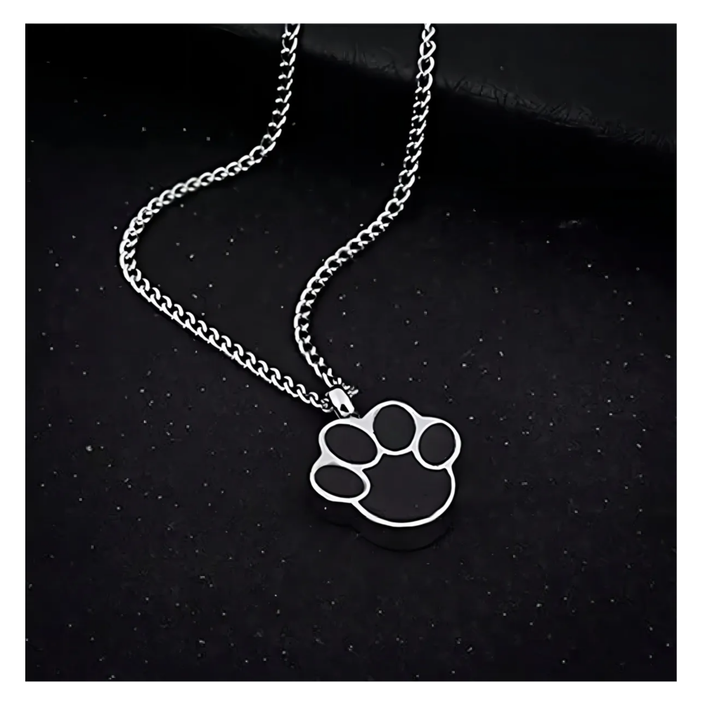 Foto 5 pulgar | Collar Cortes Urna Relicario Cenizas Belug  Plata Negro