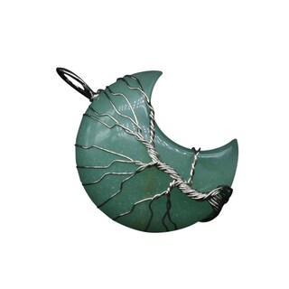 Foto 1 | Colgante Huoguo Con Luna De Aventurina Verde Amatista - Venta Internacional.