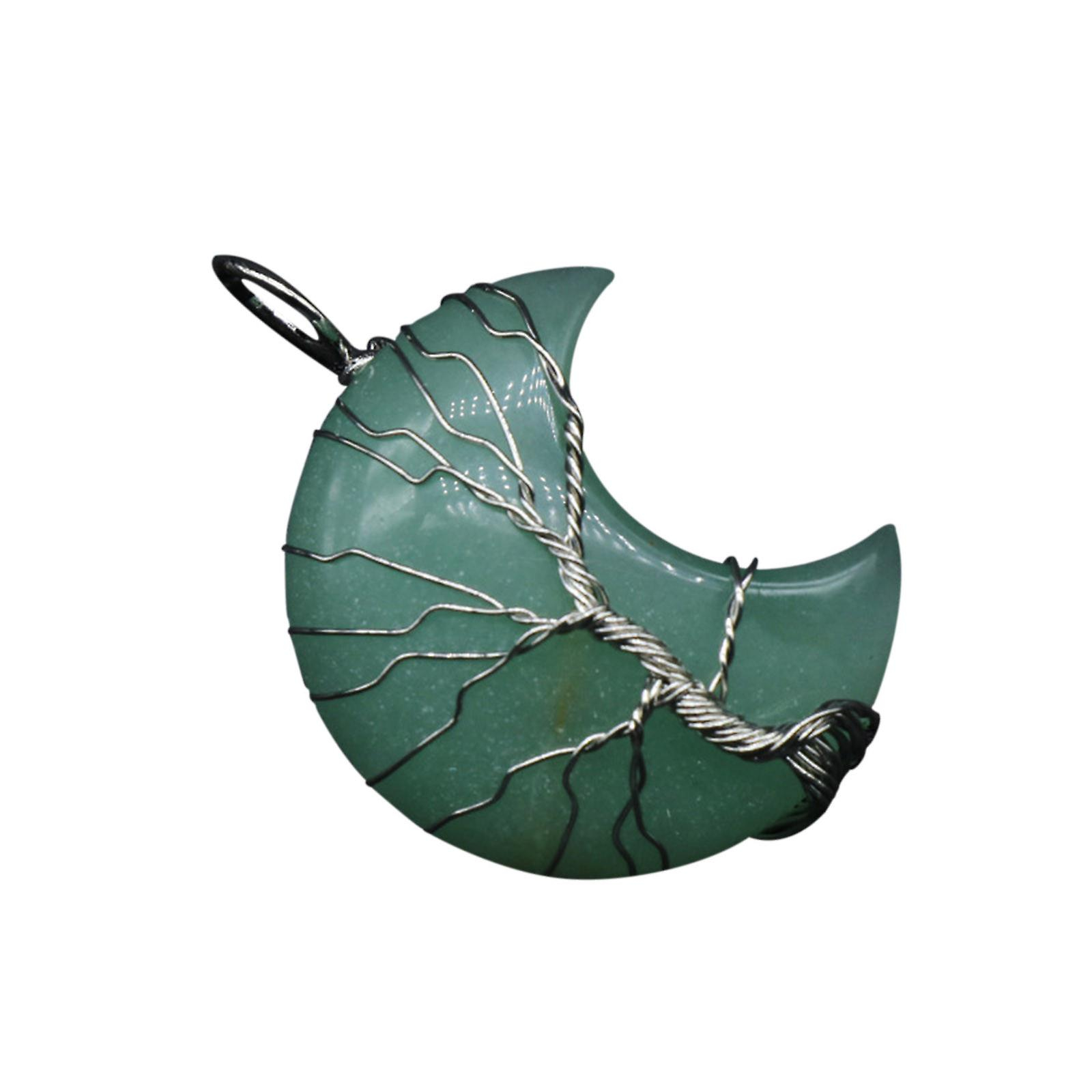 Foto 2 pulgar | Colgante Huoguo Con Luna De Aventurina Verde Amatista - Venta Internacional.