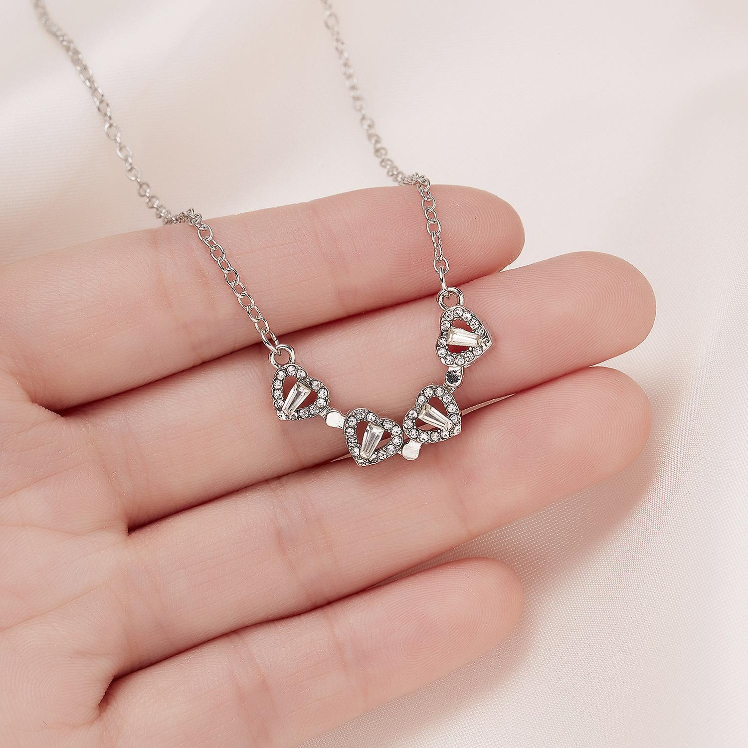 Foto 5 pulgar | Collar Huoguo Unique Love En Forma De Corazón Plegable Para Dos Prendas - Venta Internacional.