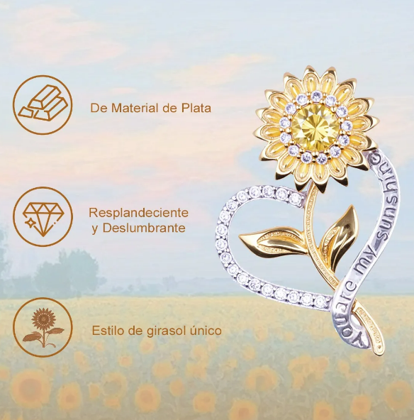 Foto 3 pulgar | Collar De Plata 925 Xtellar Con Dije De Girasol - Elegante Joyería Para Mujer