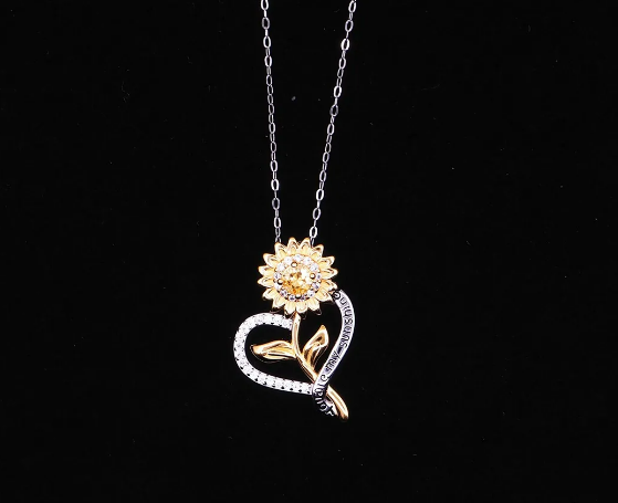 Foto 5 pulgar | Collar De Plata 925 Xtellar Con Dije De Girasol - Elegante Joyería Para Mujer