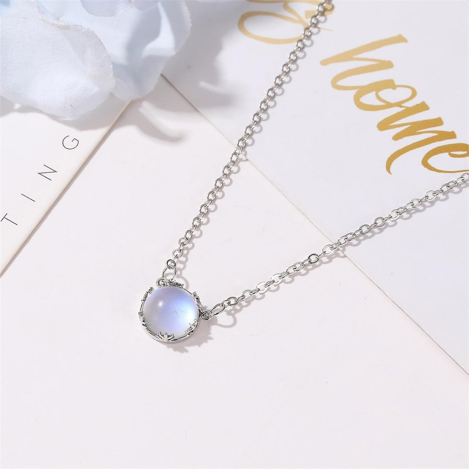 Foto 4 | Collar Huoguo Hermosa Cadena Redonda De Clavícula Azul Degradado - Venta Internacional.