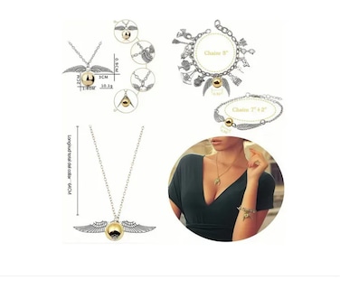 Foto 3 | Juego De De Joyas De Harry Potter Collar+pulsera