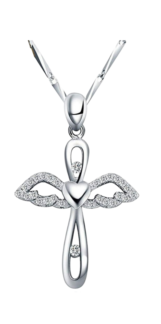 Foto 2 pulgar | Collar De Plata Ley 925 Xtellar  Con Dije De Ángel Para Mujer