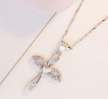 Foto 4 | Collar De Plata Ley 925 Xtellar Con Dije De Ángel Para Mujer