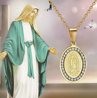 Foto 4 | Collar De Medalla Virgen De Guadalupe Xtellar En Acero Inoxidable Con Baño De Oro
