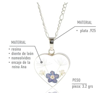 Foto 2 | Collar de Plata con Dije de Corazón Xtellar