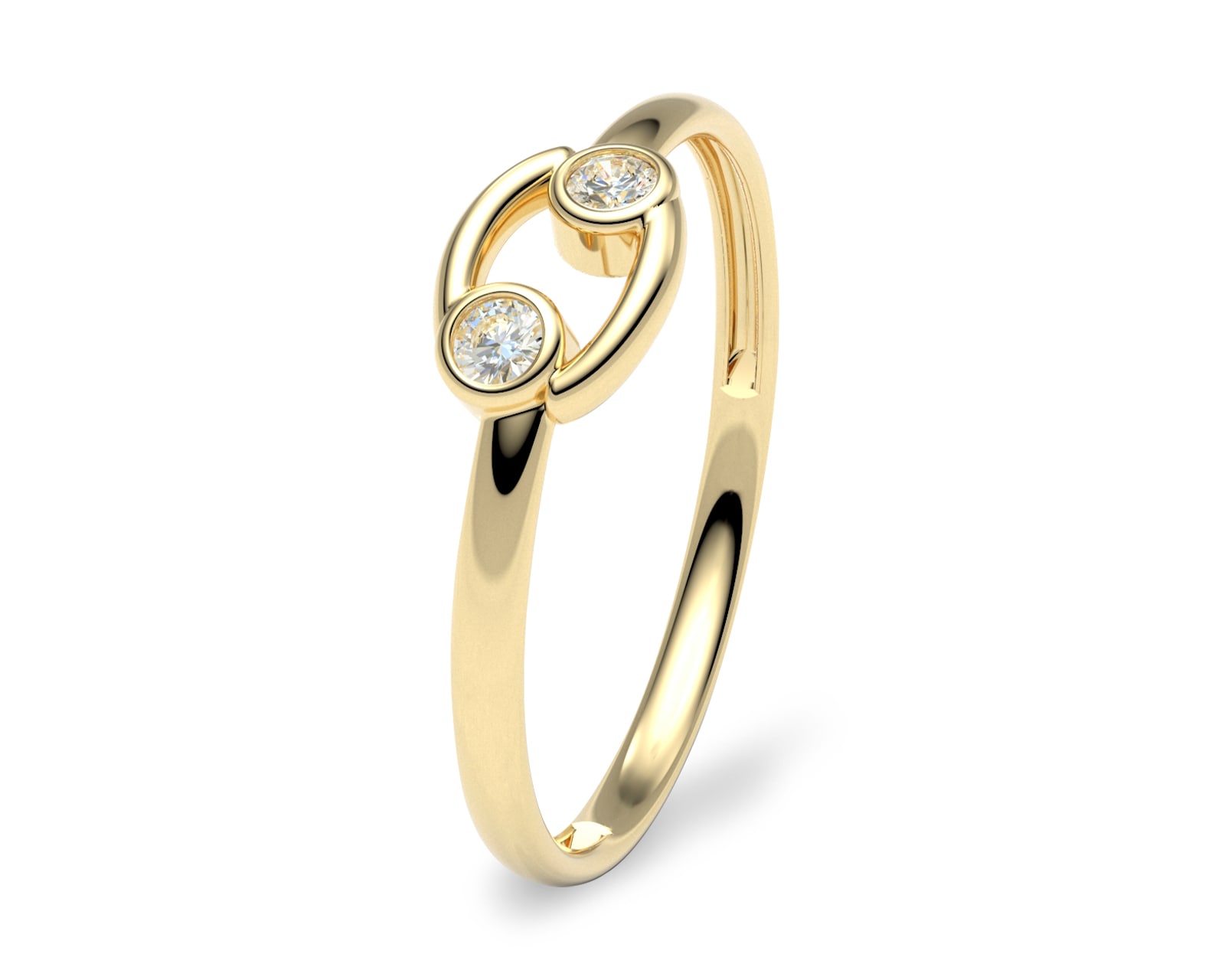 Anillo Del Zodiaco Cáncer Amelie Joyas Oro 10k Nro. 8-8.5 $1,844