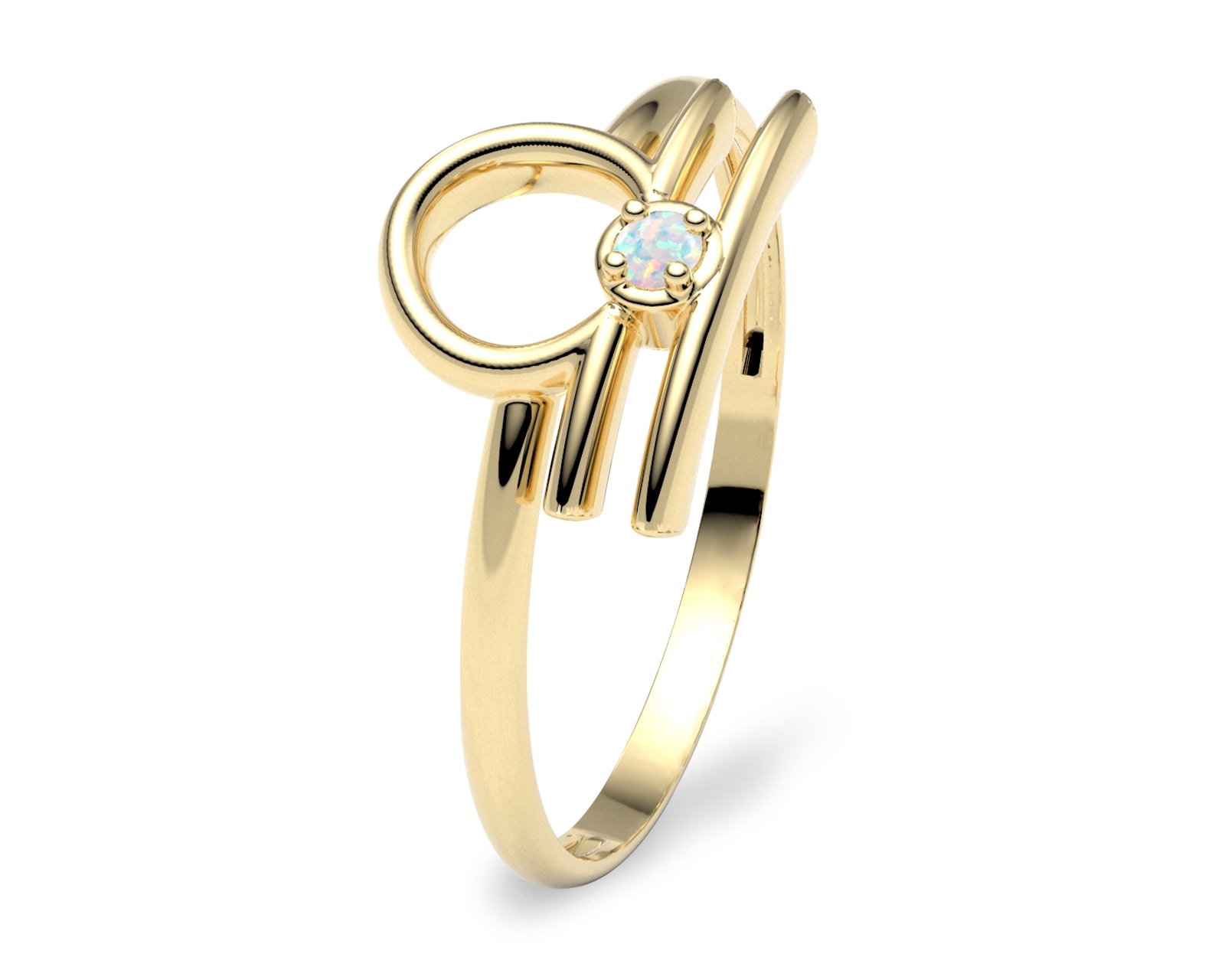 Anillo del Zodiaco Libra Amelie Joyas Oro 10k Opalo #7-7.5 $2,370