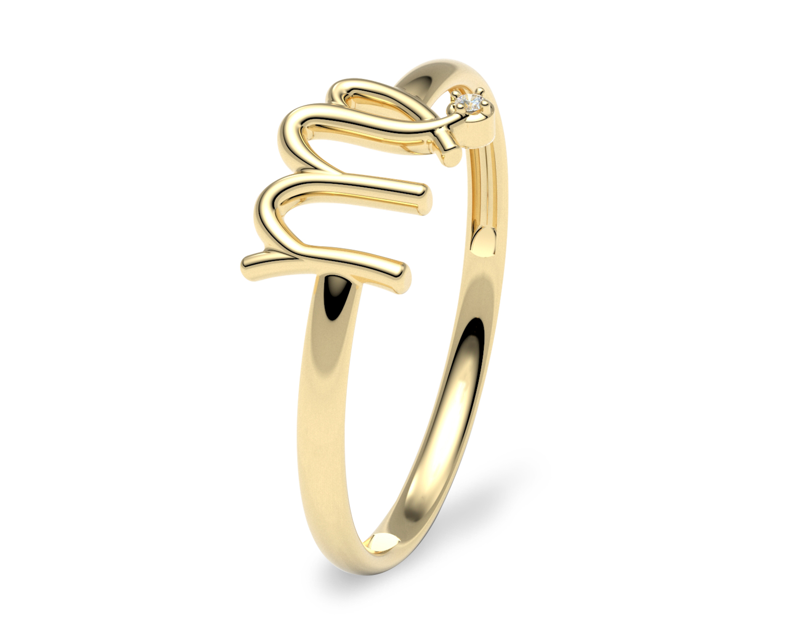 Anillo de Oro 10K Amelie Joyas Virgo Nro. 8-8.5