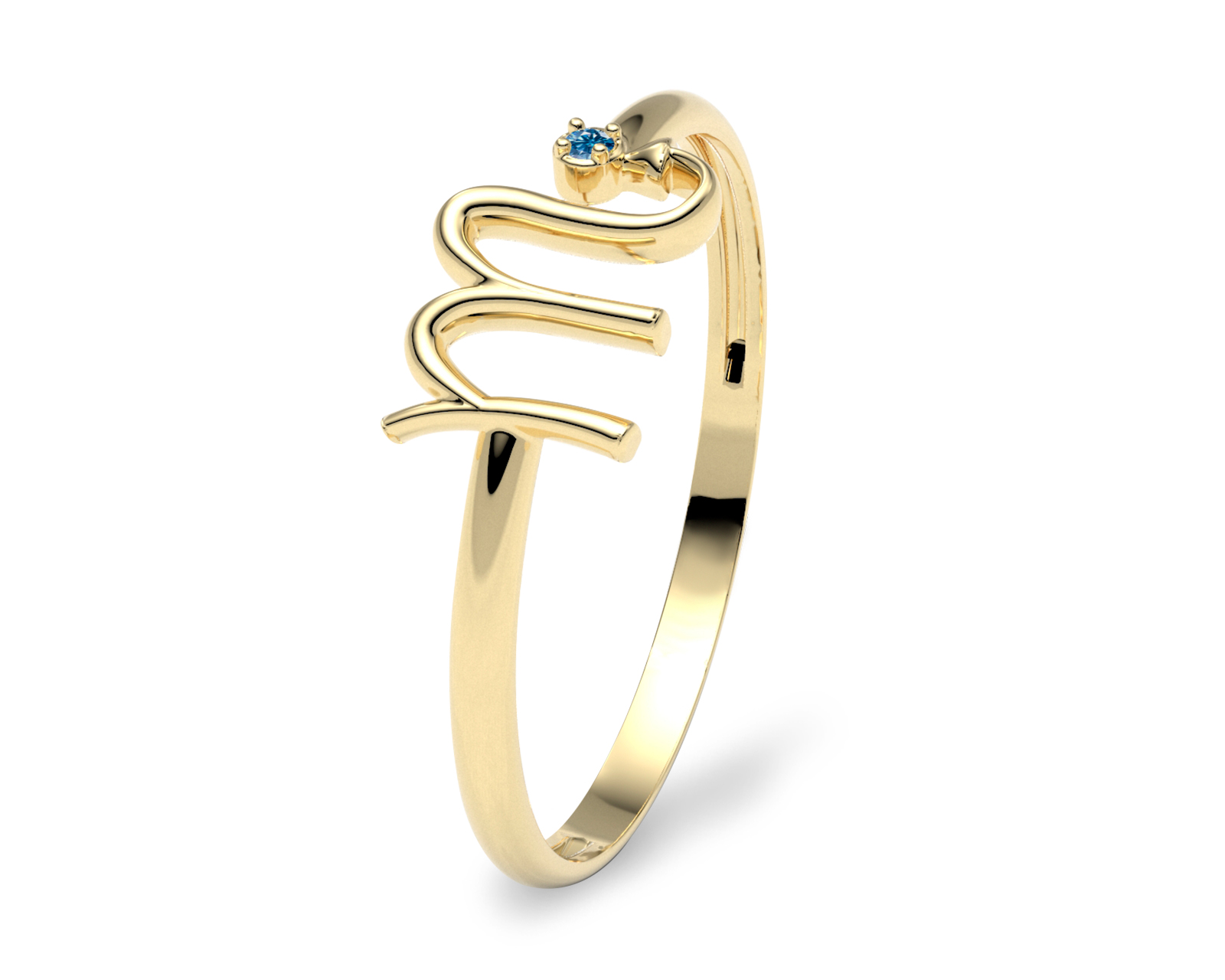 Anillo de Oro 10K Amelie Joyas Escorpio Nro. 7-7.5