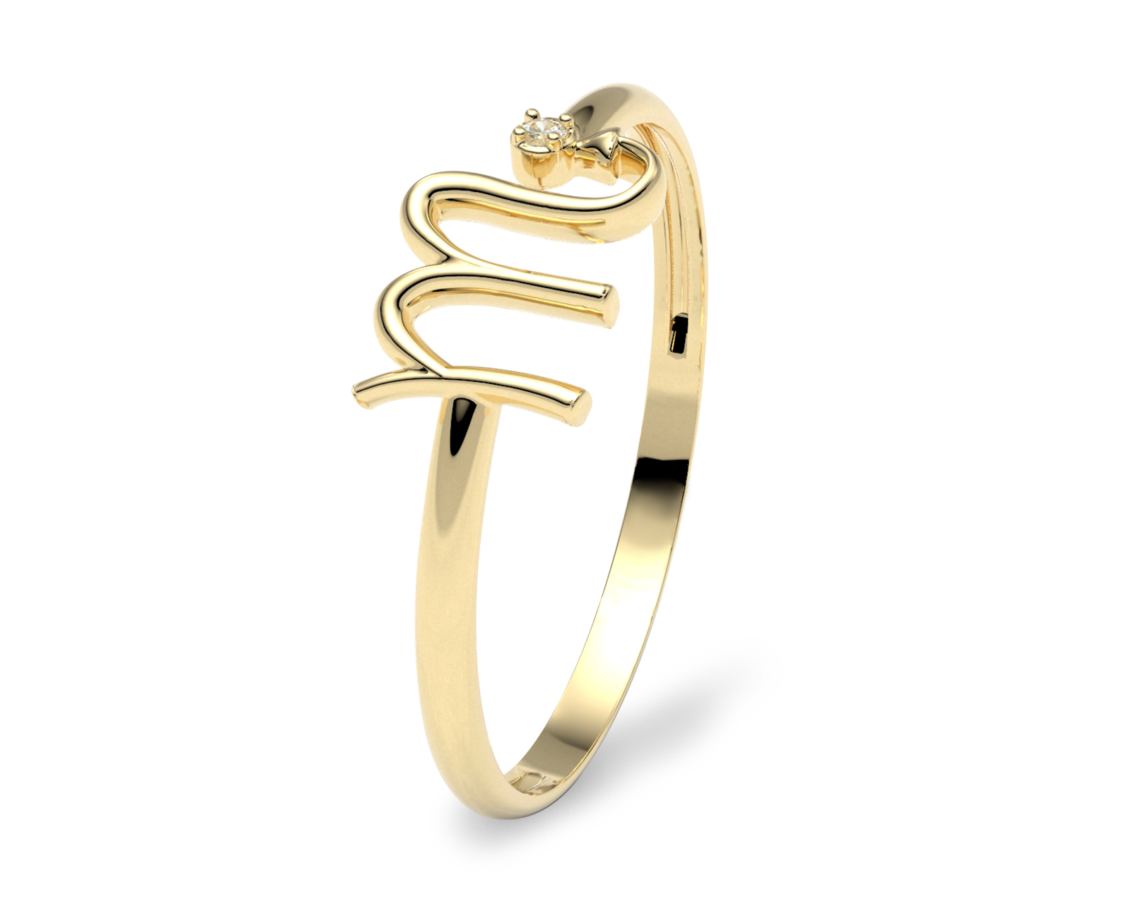 Anillo de Oro 10K Amelie Joyas Escorpio Nro. 7-7.5