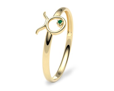 Foto 1 | Anillo de Oro 10K Amelie Joyas Tauro Nro. 6-6.5