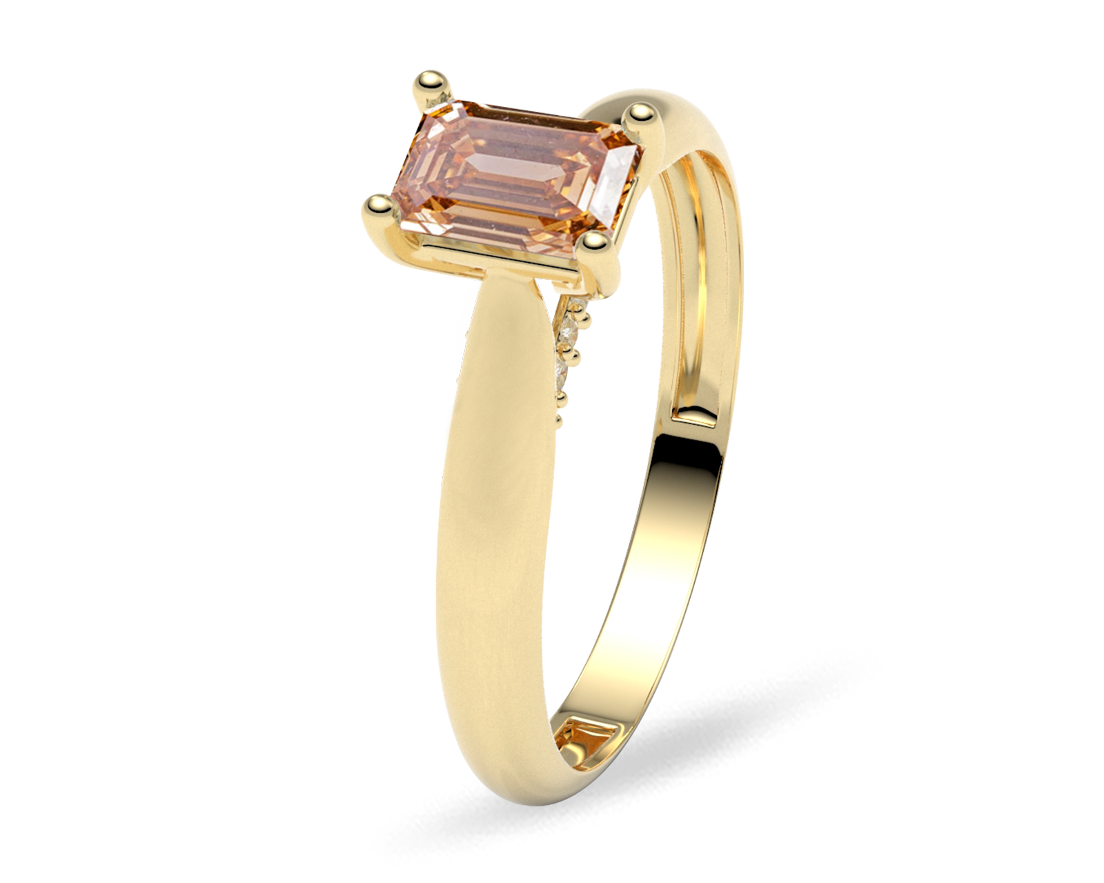 Anillo de Oro 10k Amelie Joyas #8-8.5 para Mujer