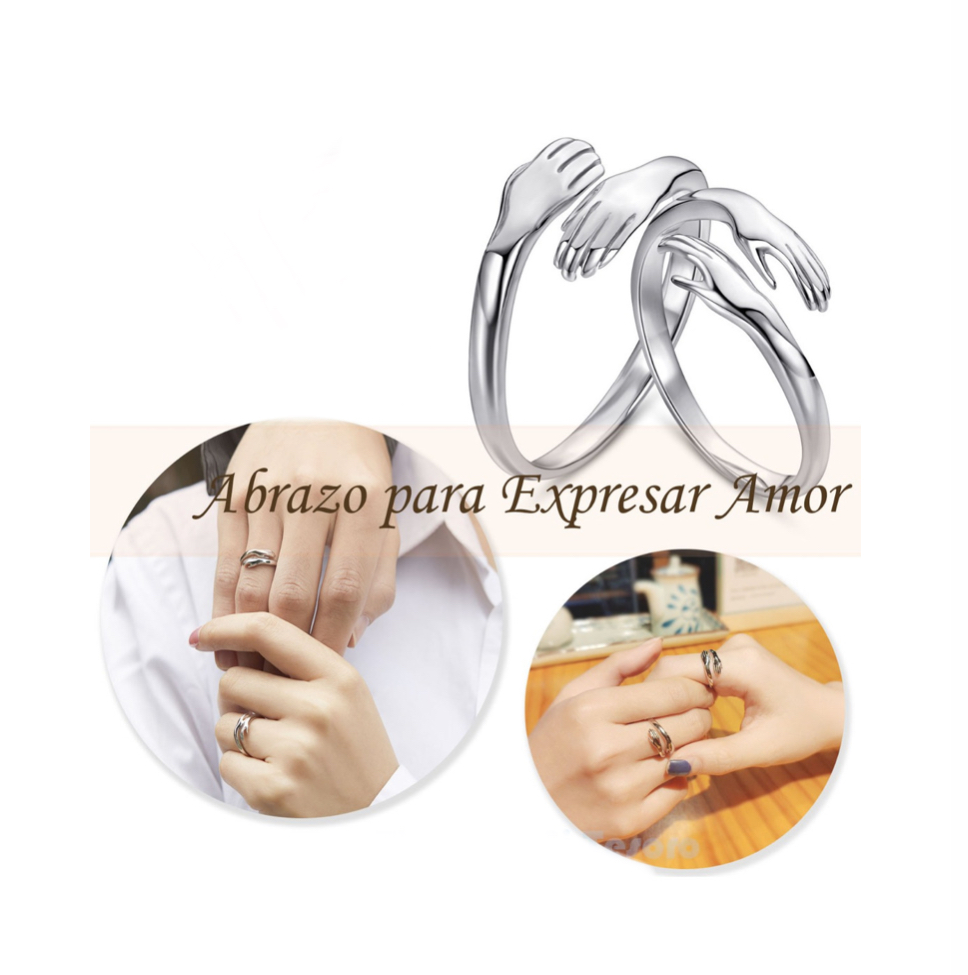 Foto 4 pulgar | Anillos Promesa Plata 925 para Pareja 2 Piezas