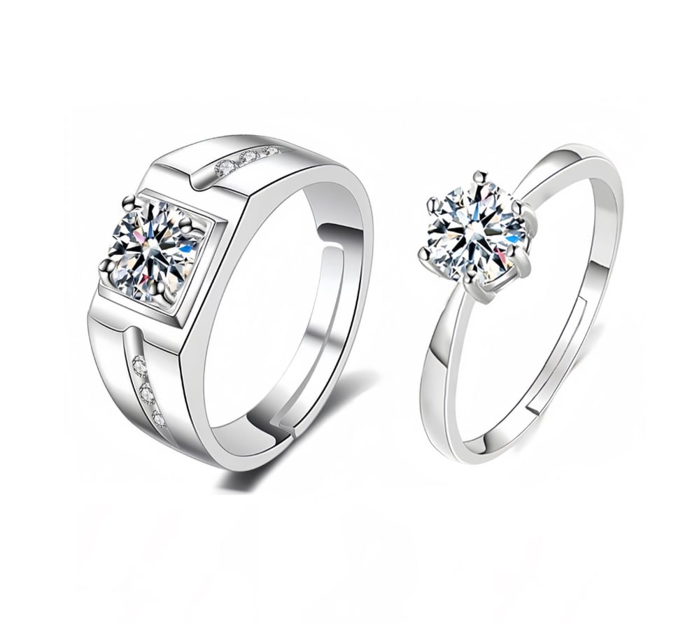 Anillos de Plata Esterlina para Pareja 2 Piezas $712