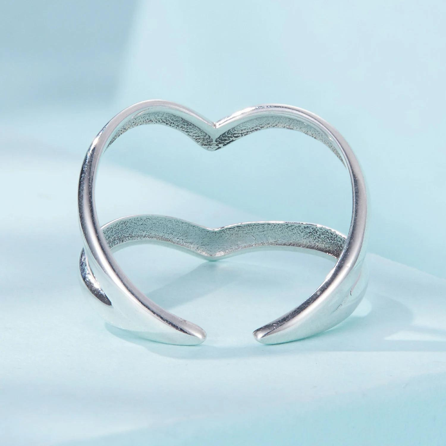 Foto 4 | Anillo Chulada Geométrico Doble De Plata .925 Con Capa De Platino, Se Puede Mojar