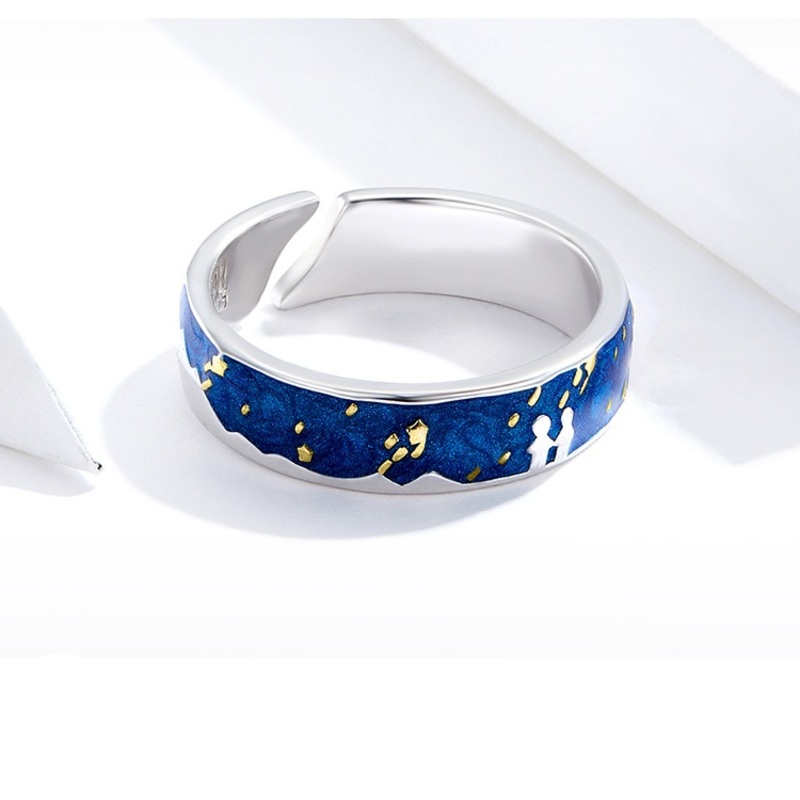 Foto 4 pulgar | Anillo Van Gogh De Plata 925 Ajustable Para Mujer - Venta Internacional.