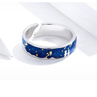 Foto 3 | Anillo Van Gogh De Plata 925 Ajustable Para Mujer - Venta Internacional.